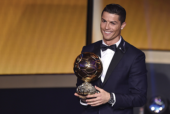 Cristiano har vunnet Ballon d’Or tre ganger, i likhet med Johan Cruyff, Michel Platini og Marco van Basten. Han trenger én til for å tangere Lionel Messi.